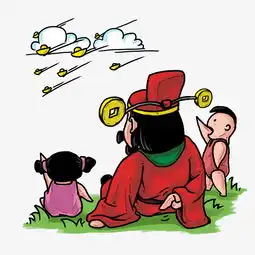 过新年财神拜年送大财插画图片素材其他格式下载动漫人物大全
