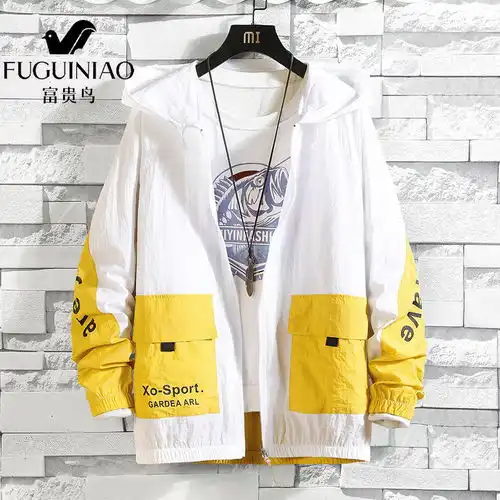 工装防晒衣男夏季皮肤衣情侣款透气防晒服帅气外套夹克