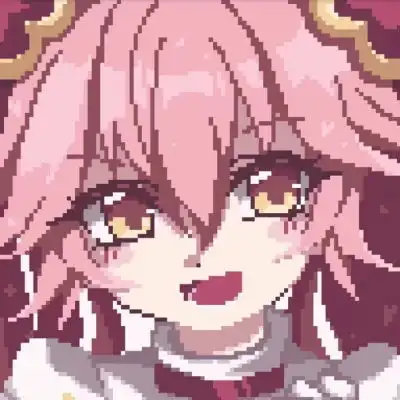 像素风个性二次元女生头像期待夏天橘子汽水一样的心动