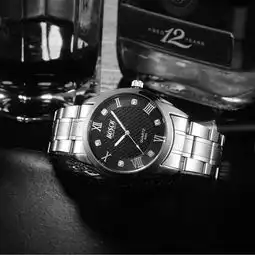 光动表男士钢带油压面石英经典爆休闲款礼品防水礼品表