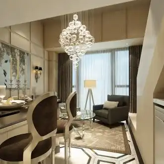 绿都御景蓝湾现代简约卧室效果图