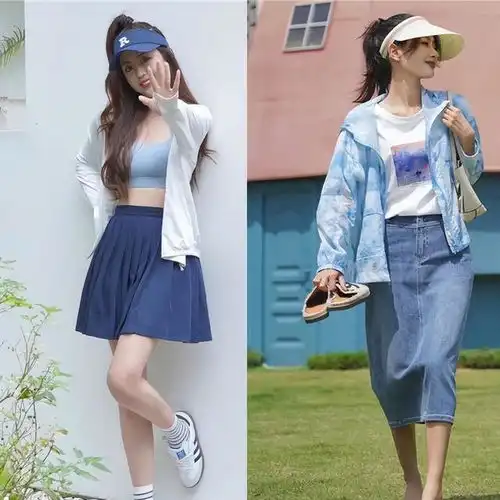 入夏后火了一种混搭防晒衣半身裙,洋气显瘦,谁穿谁好看