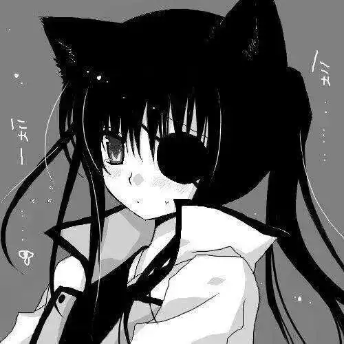 动漫女生图片黑白图片人设