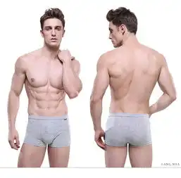 浪男士莎内裤男平角裤衩中腰印花竹纤维3d舱性感男生四角短裤头ls