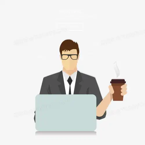 男士办公喝咖啡矢量免抠元素png图片素材免费下载元素png20002000像素