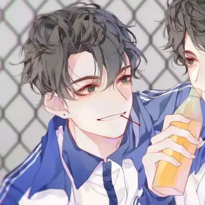 死党头像一左一右卡通一生一世陪着你