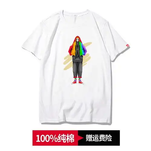 2020夏季短袖男ins潮牌宽松港风chic半袖上衣原宿风青少年t恤潮流