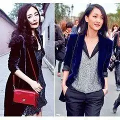 戚薇又时髦了,穿西装看秀竟带火丝绒装,攻气十足