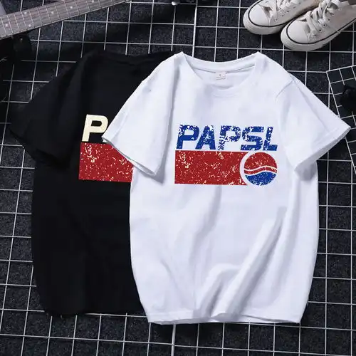 短袖t恤男学生韩版宽松圆领半袖原宿风潮流情侣装大码青少年男装