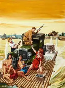 充满了男性荷尔蒙浪漫的二战题材插画