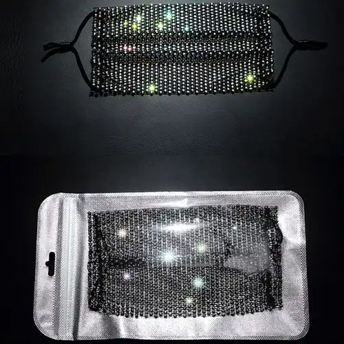 带钻口罩女夏季立体满钻网红抖音同款镶钻装饰个性水钻防尘透气潮