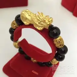 沙金手链高档厚金招财貔貅手链男士新款-黄页88网