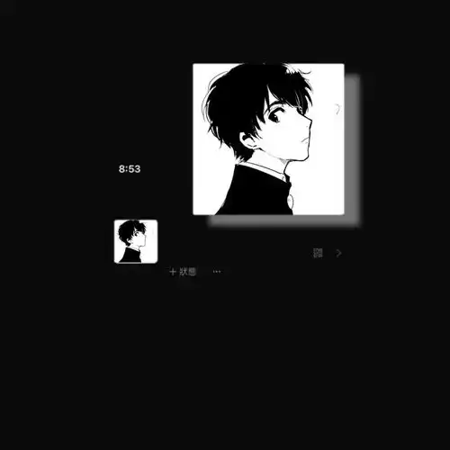 黑白风单人动漫头像