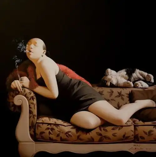性感又充满性感的油画,男女都喜欢的油画,略带含蓄一