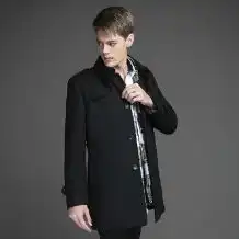 九鲲鹏男士商务毛呢大衣天猫价格75值值值