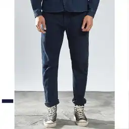 汤河之家欧美简约手工蓝染鱼骨纹男式牛仔裤个性潮流裤