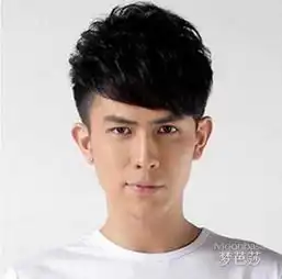 有谁知道这种男生头发是怎么做的