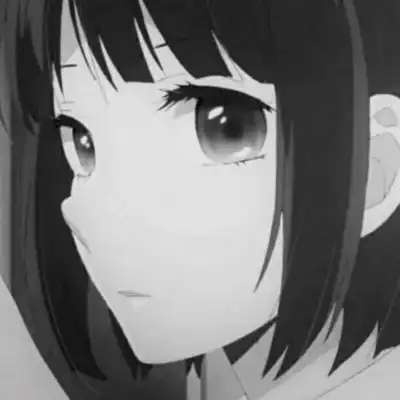 动漫黑白高冷孤独女头