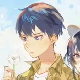 情侣头像一人一半动漫两张西瓜的良人是夏天