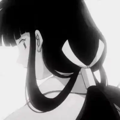 抑郁症头像女生动漫二次元黑色抑郁头像