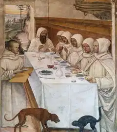 圣本笃的一生蒙特奥利维托修道院壁画16世纪手稿插图