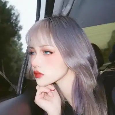 彩色头发女头,爱上染发的女生了