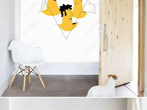 现代简约创意手绘简笔画卡通小人儿童房抽象后现代客厅装饰画2图片设计素材高清模板下载2.19mb其他大全