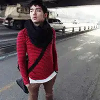 戴围巾男生头像戴围巾的时尚帅气男生