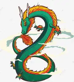 手绘霸气的绿色龙素材图片免费下载高清psd千库网图片编号10763667