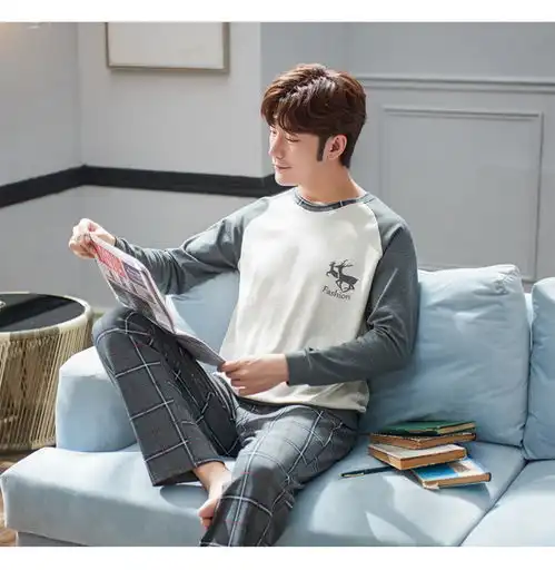 馨霓雅春季男款休闲时尚棉质家居服cm2025