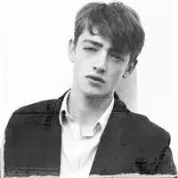 黑白帅气男生纹理头像