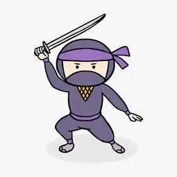 帅气日本忍者手绘挥刀插画图片素材其他格式下载动漫人物大全