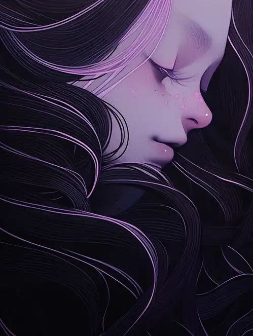 紫色风格头像人工智能midjourneymidjourney人物