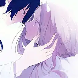 情侣头像动漫卡通简单2018最新天好黑路好长我牵着你走