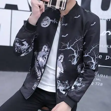 新款青年加绒加厚外套男士秋冬季夹克男图片大全邮乐官方网站