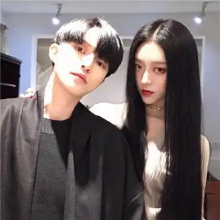 非主流情侣头像一男一女能遇见你是我的福分