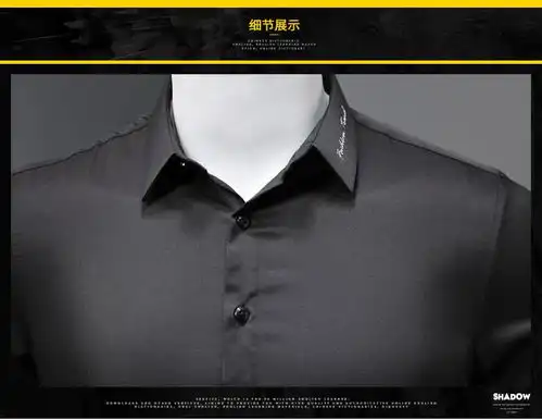 汤河之家2020夏季新款白衬衫男士青年商务修身短袖纯色刺绣职业男衬衣a