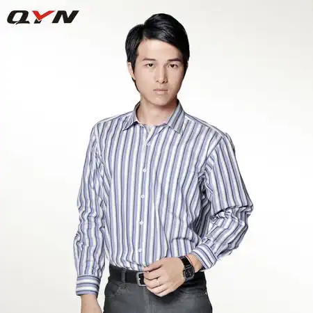 秋意浓qyn男装2011秋款纯棉条纹男士休闲长袖衬衫图片大全邮乐官方网站