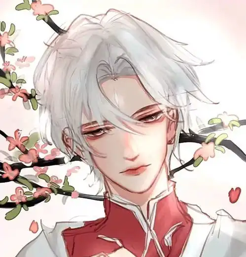 古风动漫男头不悲不喜,木讷的双眼,复杂的情绪