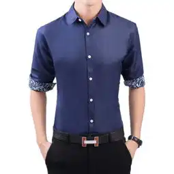 新款男士衬衣长袖青年潮长袖白色衬衫服修身商务休闲职业6910