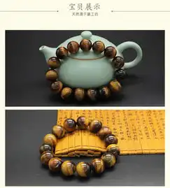 天然虎眼石手链男士女士佛珠手串14mm招财开运