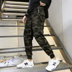 迷彩裤男2019春秋季新款男士休闲裤韩版潮流青年修身束脚运动