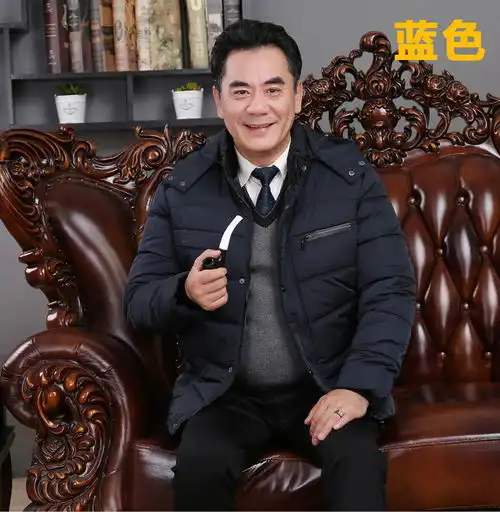 中老年人棉衣男爸爸爷爷冬装外套加绒加厚款中年男士棉服冬季棉袄