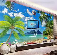 海边风光椰树海景背景墙图片设计素材高清psd模板下载258.06mb电视背景墙大全
