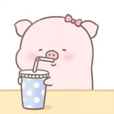 超萌小猪情侣头像卡通一对猪猪情侣头像一左一右