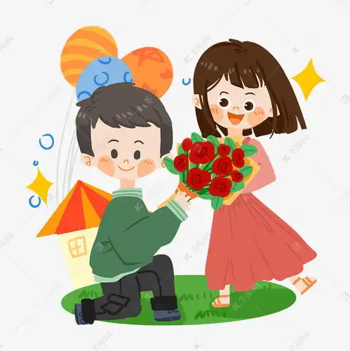 七夕卡通情侣求婚png素材图片免费下载千库网