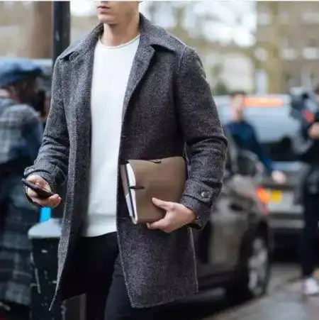 男士长款大衣如何搭配