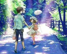 动漫动漫少女插画可爱童年乡村