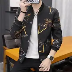 男士外套2018秋季帅气夹克衫男韩版潮流修身青年休闲男装909