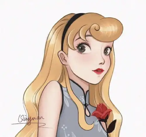 迪士尼公主情侣头像